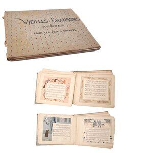 Vintage Children' Music Book 1931 Vieilles Chansons et Rondes Pour Les Petits En